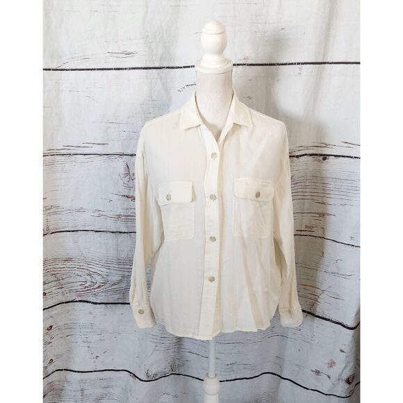 Vince Utility Button Front Blouse Size Small - Picture 1 of 6